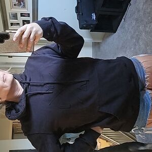 STUNNING ZYIA EMBOSSED BLACK HOODIE